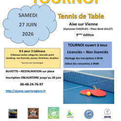 TOURNOI ouvert à tous 27/06/26